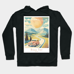 Vintage Retro Road Trip USA Hoodie